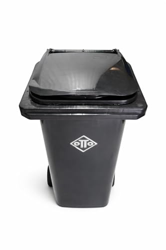 Image of OTTO Plastic Manual-Lift Garbage Waste Dustbin with Wheels 120 Ltr Black
