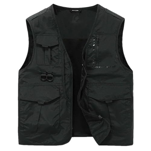 Gilet cargo léger homme veste de travail sans manches unie