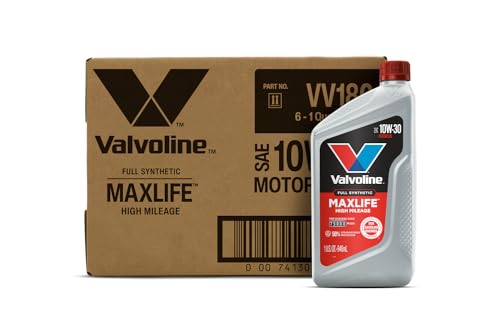Image of Valvoline Full Synthetic High Mileage with MaxLife Technology SAE 10W-30 Motor Oil 1 QT, Case of 6