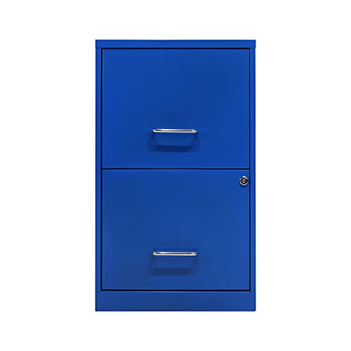 Hirsh Industries Space Solutions 18" 2 Drawer Metal File Cabinet Classic Blue #TOP1