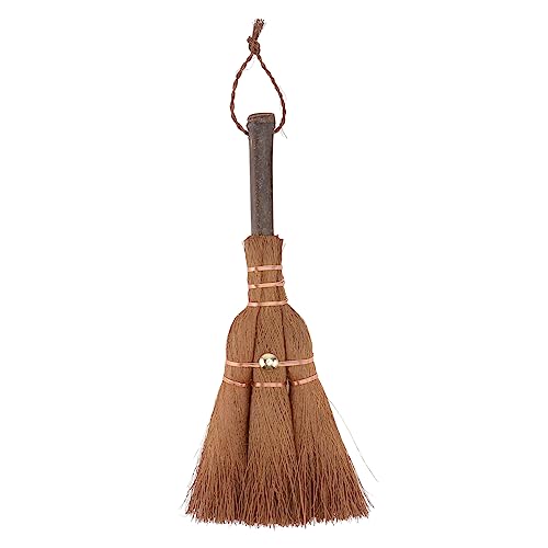 PACKOVE 1Pc Natural Small Palm Broom Lightweight Desktop Cleaning Tool for Tea Ceremony Durable Bristles Cleaning Mini Broom for Home and Office Use