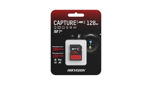 Image of HIKVISION V30 128GB SDXC SD Card | UHS-I U3 V30 | 180MB /s Read, 150MB /s Write Speed | 4K Recording | Compitable with DSLR, Mirorless & Professional Cameras | Waterproof, Shockproof | 3 Yrs Warranty