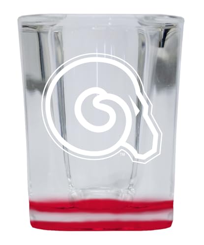 Vaso shot grabado con base roja 2 onzas x2