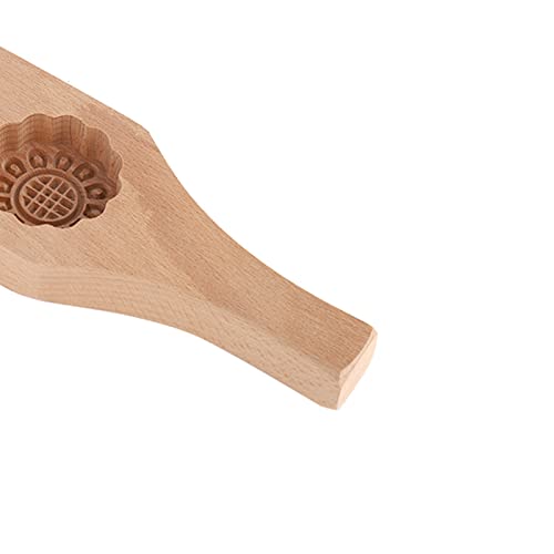 Molde para pastel lunar madera forma flor miniatura 6