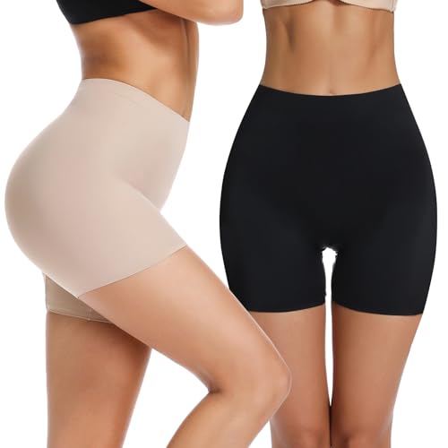 Image of JOYSHAPER Boyshorts Panties for Women Anti Chafing Underwear Slip Shorts for Women Under Dress