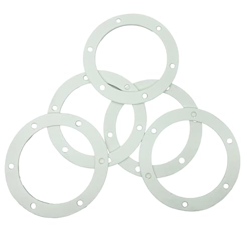 Image of IKSI 6" Pellet Stove White Gasket for Combustion Exhaust Fan Mounting Blower to Housing Seal with 100