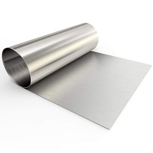 Kerty 430 Stainless Steel Sheet Metal 96 x 48 Inches 24GA Metal Sheet Panel 4 Brushed Finish with Protective Film for Wall, Food Truck, Restaurant, Kitchen, Floor, Trailer, Garage, Crafting