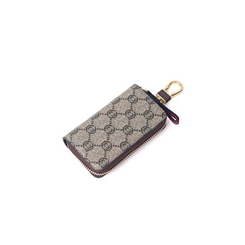 Preisvergleich Produktbild FKYNB Geldbörse für Damen, Unisex, Schlüsseletui, große Kapazität, Reißverschluss, Auto, Zuhause, Schlüsselschutz, Business Casual. Zum Aufbewahren von Geldscheinen, Dokumenten etc, grau