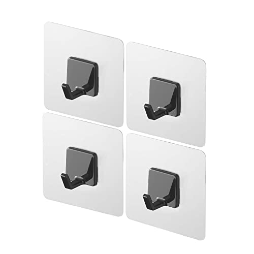 山崎実業(Yamazaki) フィルムフック M 4個組 ブラック 約W7XD2.5XH7cm タワー tower キッチンラック ツールフック 5667