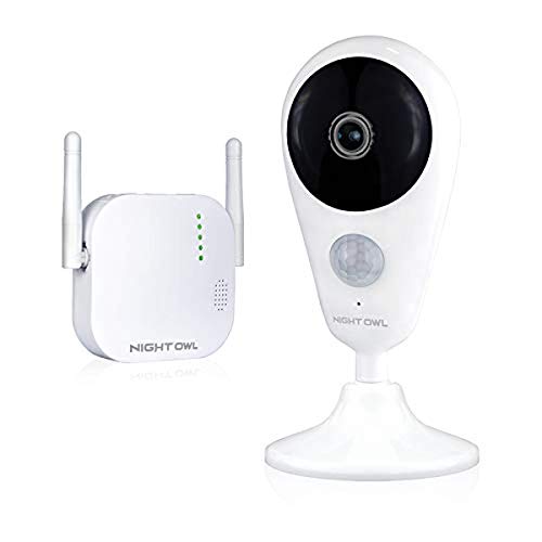 Super Brands Night Owl Security 4 Channel 1080p HD Wireless Gateway with 16GB microSD Card and 1 Indoor Camera, White (WG4-1I-16SD)