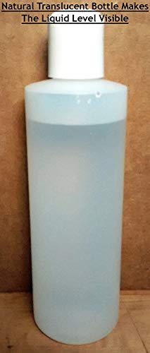 Earth's Essentials Four Pack of Refillable 8 Oz. Squeeze Bottles with One Hand Press Cap Dispenser Tops-Great for Dispensing Lotions, Shampoos and Massage Oils.4