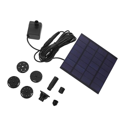 LAPYAPPE 太陽光発電式ソーラーパネル噴水ポンプ 角コンパクト設計 屋外園用池装飾 ガーデン景観向け持続可能なエネルギー利用 ポータブル