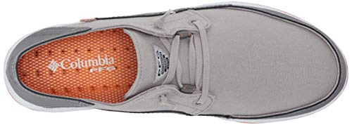 Columbia Men's Bahama Vent Relaxed Laced Boat Shoe, Steam/Light Orange, 11