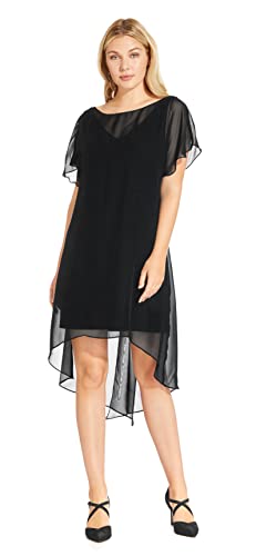Image of Adrianna Papell Chiffon Overlay Sheath Dress