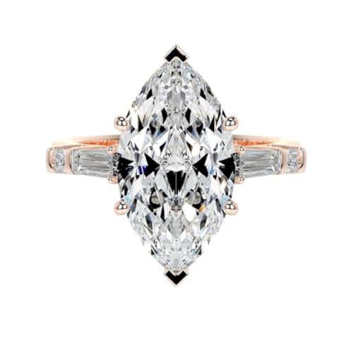 2-6 CT Marquise Cut 3 Stone Moissanite Ring Diamond Engagement Rings for Women Wedding Bridal Set Vintage Antique Anniversary Promise Gift for Her4