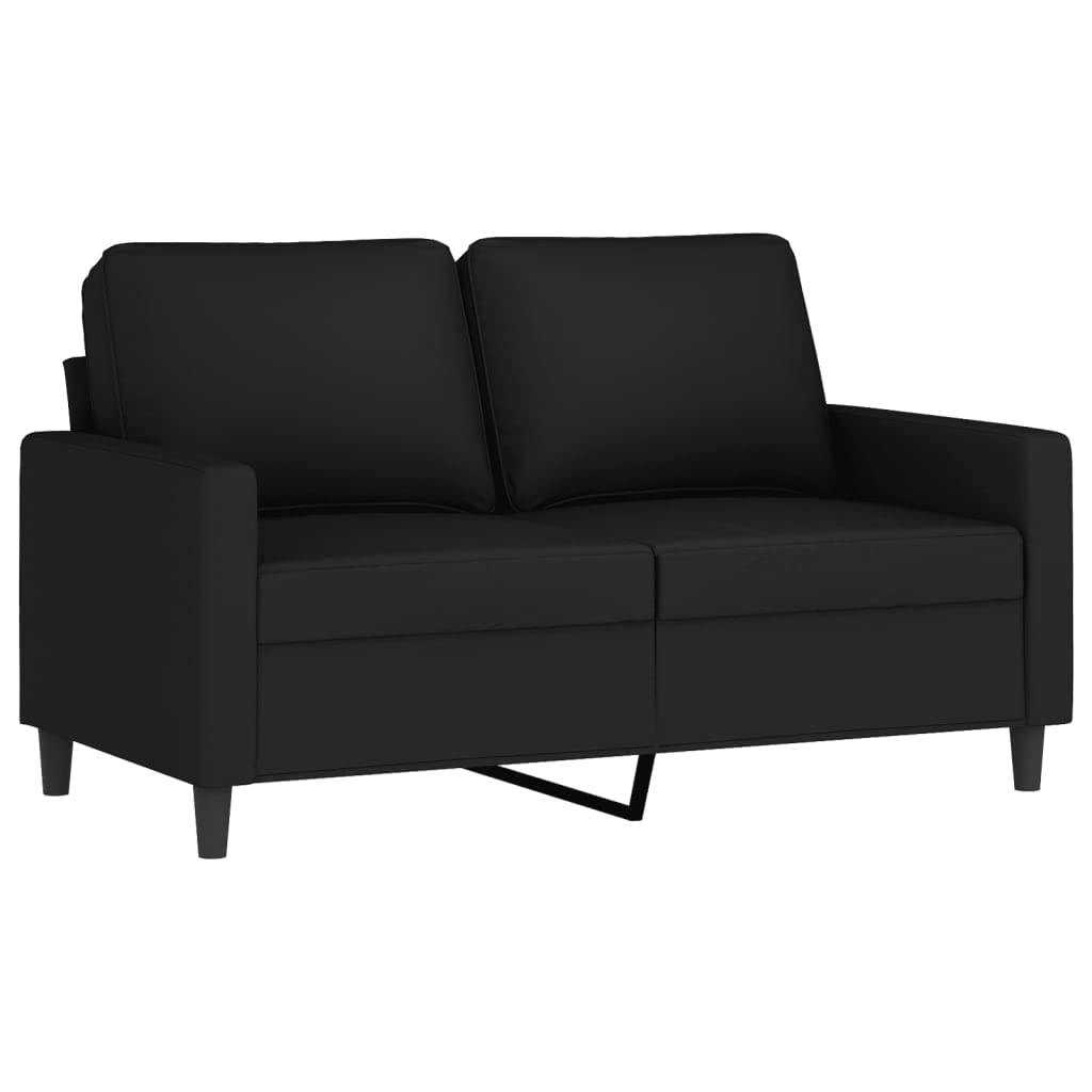 Juego de 4 sofás de terciopelo negro de 198 x 77 cm con taburete, diseño moderno, construcción robusta de madera contrachapada de metal, acolchado cómodo, para salón, dormitorio, oficina