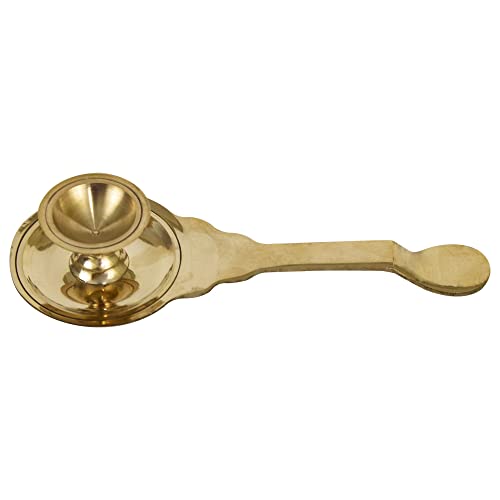 Kapoor | Karpoor Diya Deepam Burner Brass Karpuram Arati| Aarathi Stand for Dhoop Puja | Pooja Room Camphor Dani Holder for Your Mandir Home & Office Decoration Ganga-Karpoor-Stand, Medium - Image 3
