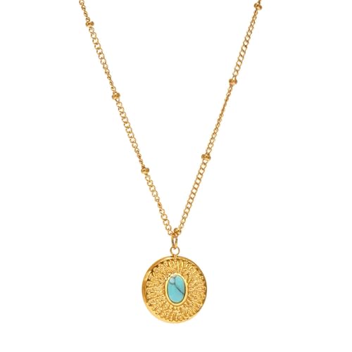 Collier ras-du-cou turquoise irrégulier, le cadeau minimaliste idéal pour elle