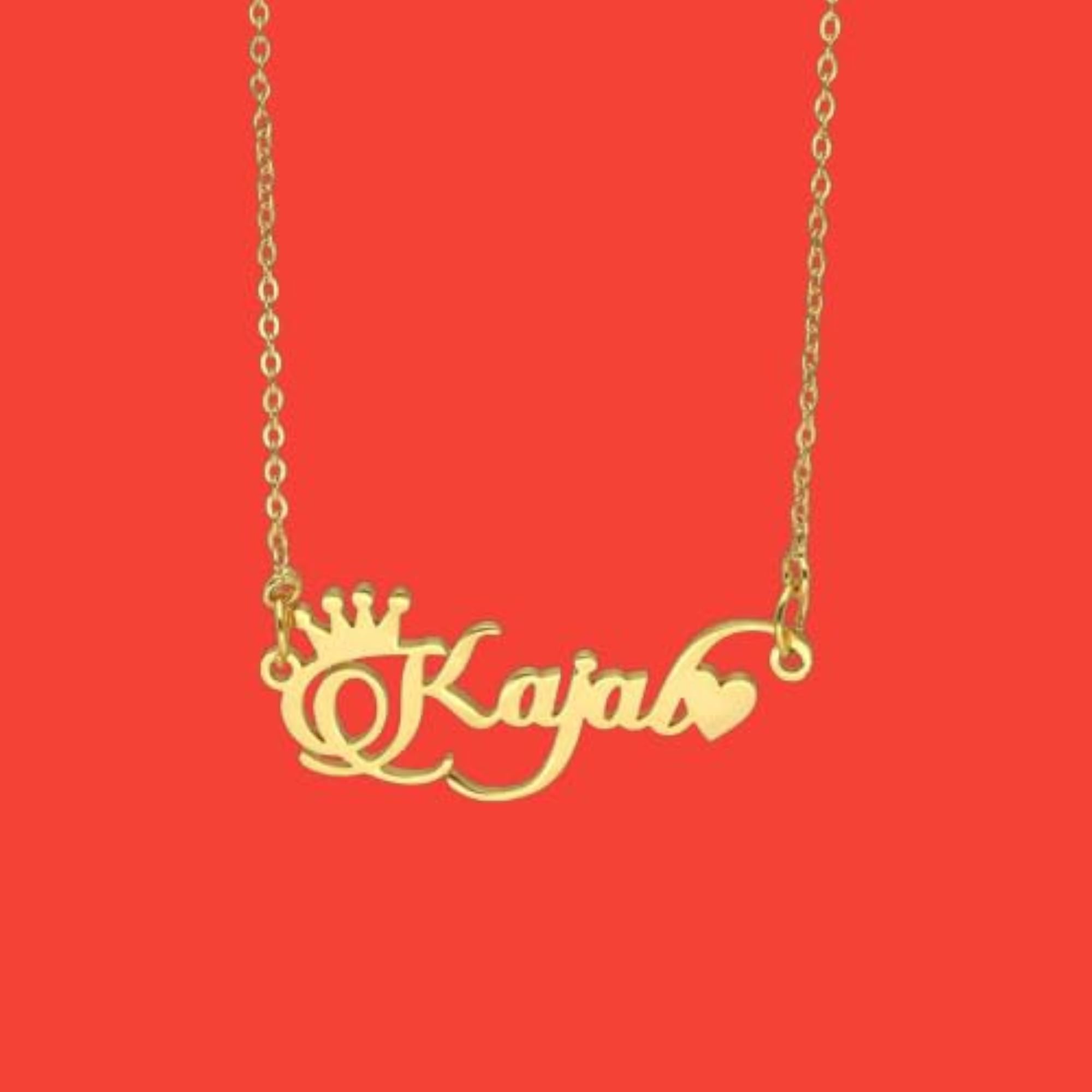 Customized Crown Style Personalised Pendant Necklace, Unisex Gift