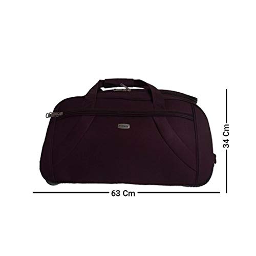 Image of Timus Club Mumbai 65CM /24 inch Wine Colour Check-in Duffel Strolley Duffle Trolley Travel Bag for Men /Duffle Bags for Women /Best Waterproof Duffle Bag for Women /Best Duffle for Men