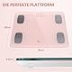 himaly Körperfettwaage, kompatibel Personenwaage mit App, Smart Digitale Waage für Körperfett, Knochengewicht, Körpergewicht, Muskelmasse, viszerales Fett, Körperwasser, BMI (Rosa)