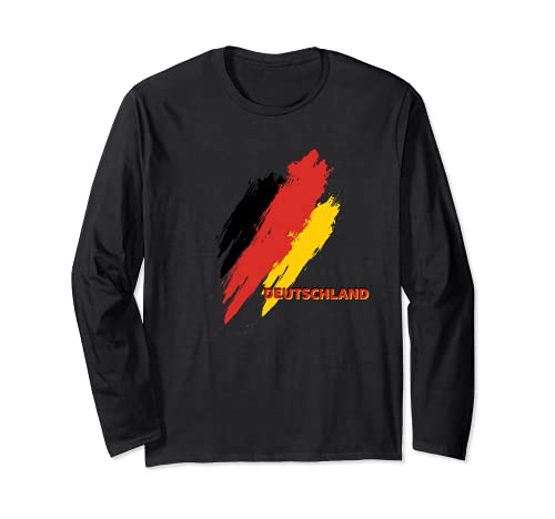Flag Germany Long Sleeve T-Shirt, Black