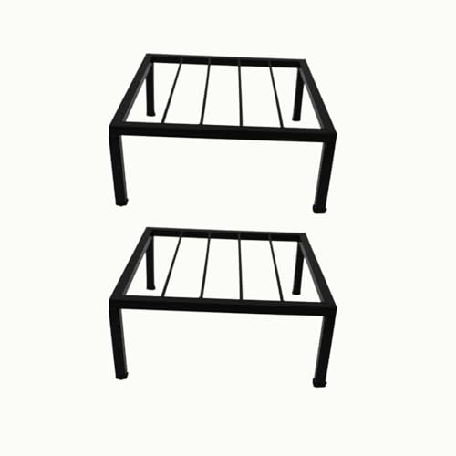Quick Greens Single Metallic Plant Stands | Elegant Metal Pot Holders for Balcony, Patio, Living Room & Outdoor Space (N57-Set of 2)