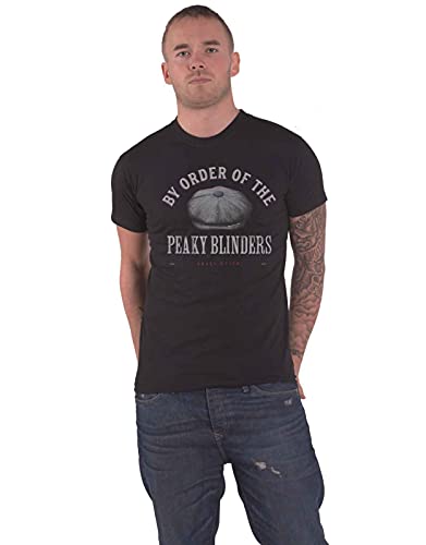 Rock Off Trade Peaky Blinders T Shirt Flat Cap Logo Nuevo Oficial De Los Hombres Negro Size S
