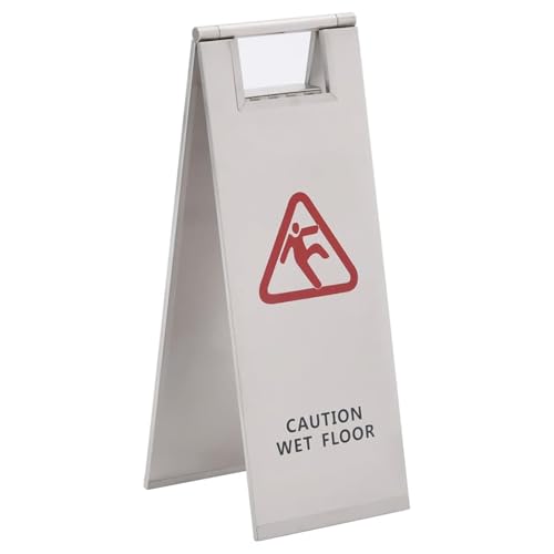 Letrero plegable para suelo húmedo, impresión de doble cara, grado comercial para limpieza y seguridad