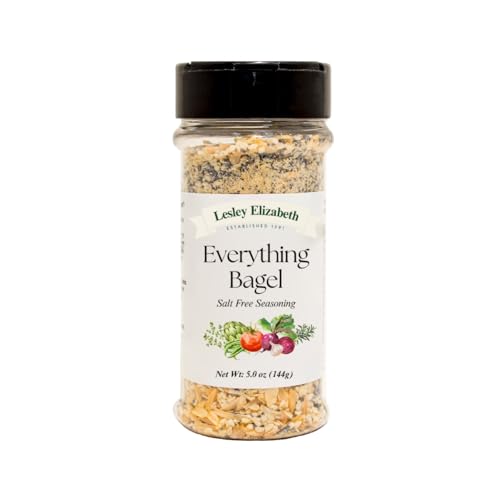 Image of Lesley Elizabeth Everything Bagel Salt-Free Seasoning - All-Purpose No Salt Spice Blend for Chicken, Vegetables, Eggs & Avocado Toast | Gourmet Bold Flavor Cooking & Grill Rub