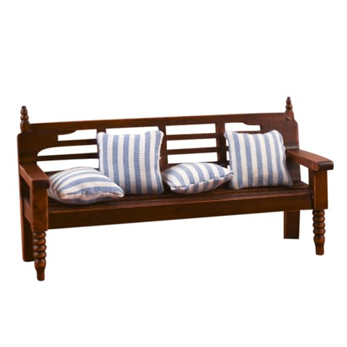 Gadpiparty Mini-Gartenbank Mini Bank Holzbank Spielzeug Miniatur Parkbänke...