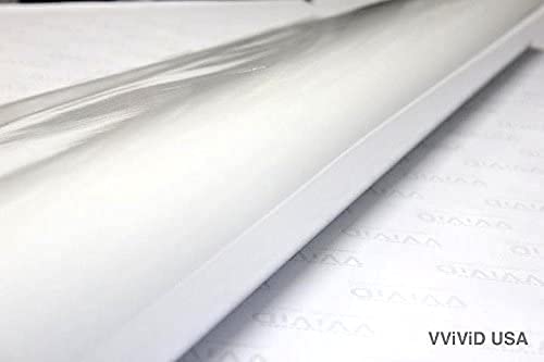 Image of VViViD White High Gloss Realistic Paint-Like Microfinish Vinyl Wrap Roll with Air Release Technology (27ft x 5ft)