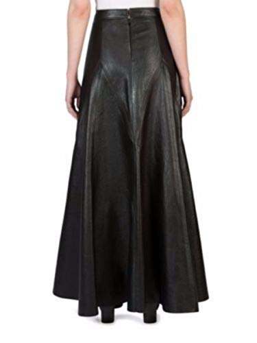 brandMe Women's Leather Skirt Genuine Lambskin Pure Leather Full Length Skirt BS0172