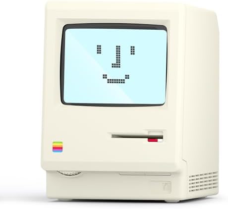 UNEEDE Maclock Retro Desk Clock, 1984 W-8 Computer Inspired Pixel...
