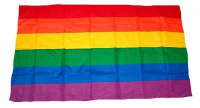FahnenMax Fahne/Stockflagge Regenbogen 30 x 45 cm Flagge