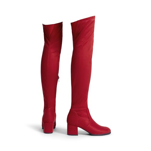 image for DREAM PAIRS Women's Over The Knee Thigh High Chunky Heel Boots Long St