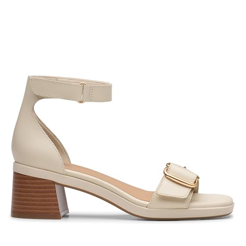 Clarks Jaylan Dream para mujer, cuero (Cream Leather), 5