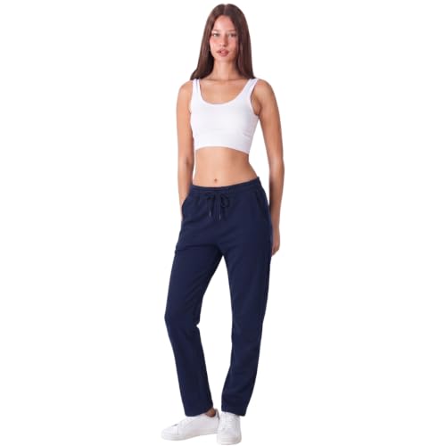 COMEOR Womens Jogging Pants - Cotton Sports Trousers Long - Sweatpants Womens Casual Pants - Loose Running Pants Jogger - High Waist Training Pants Straight Leg Pants with Elastic Waistband and