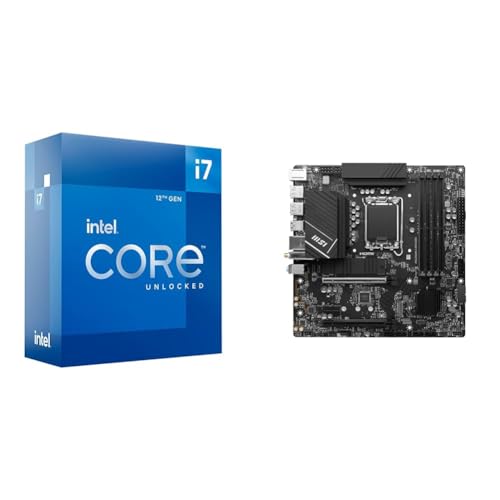Image of Intel Core i7-12700K Gaming Desktop Processor + MSI PRO B760M-A WiFi DDR4 ProSeries Motherboard
