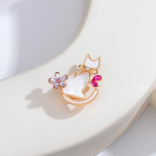 Image of Cute Animal Brooch Pins, Animal Theme Brooches Accessories for Clothes, Birthday Christmas Gift for Women
