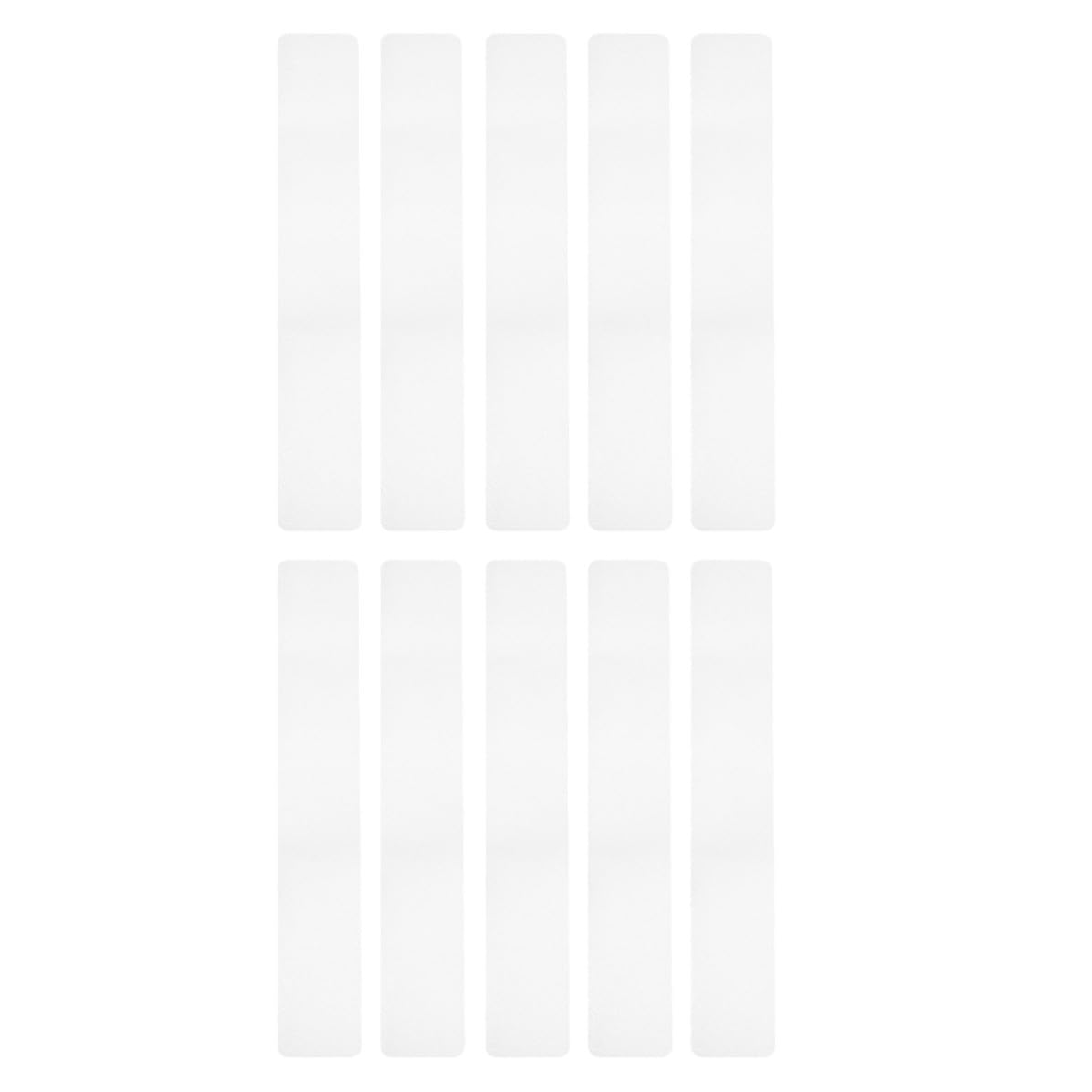 Tira Antideslizante para Escalera Peva, 10 Piezas Adhesivas | Suelo y Peldaños, Fuerte Adhesión, Acabado Transparente, Formato de 10 Unidades