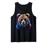 grizzly bear lovers design pop art divertente orso grizzly canotta