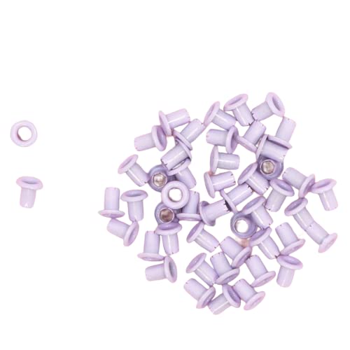 Craftelier - Set mit 50 Mini-Metallic Ösen Ideal für Scrapbooking und Bastelarbeiten | Geeignet für verschiedene Materialien | Größe ca. Innendurchmesser 3 mm und Außendurchmesser 5 mm - Farbe Violett