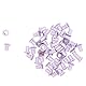 Craftelier - Set mit 50 Mini-Metallic Ösen Ideal für Scrapbooking und Bastelarbeiten | Geeignet für verschiedene Materialien | Größe ca. Innendurchmesser 3 mm und Außendurchmesser 5 mm - Farbe Violett