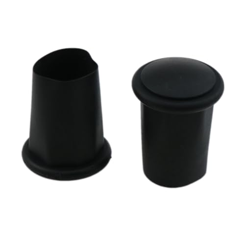 Meuey Lyot 2PCS Black Lacrosse End Cap Lacrosse Tape Protect Butt End Plastic Polygon Lacrosse Stick Supplies for Lacrosse Tail Cap (Black)