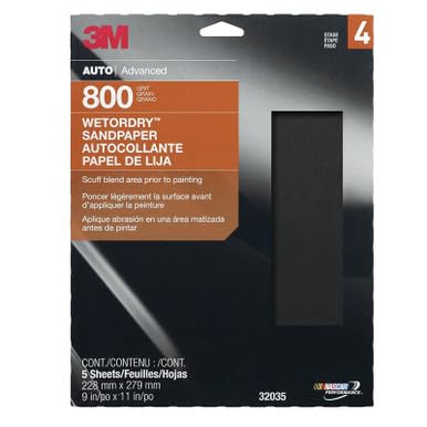 3M 32035, 800 Grit Wet or Dry Sandpaper