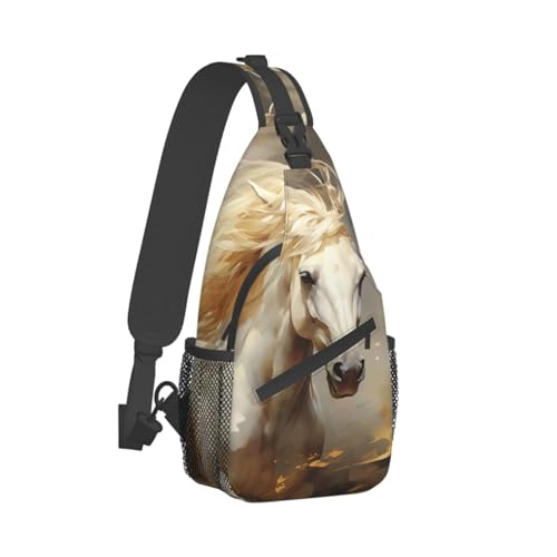 Horse Sling Backpack Chest Bag Crossbody Shoulder Bag Gym Cycling Travel Hiking Daypack For Men Women2