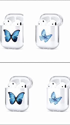 Dark Blue Butterfly Headphone Storage Case, AirPods 1/2 Generation - Image 2
