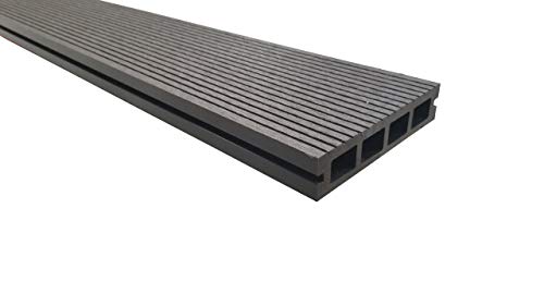 サンセルフ 人工木材 床板 厚み31mm 幅146mm 長さ2m ブラック4枚セット 樹脂固定部材セット