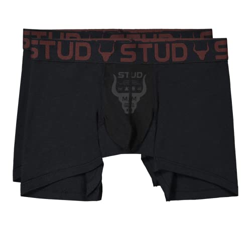 Stud Briefs (Boxer Briefs) Fertility Underwear for Men, Varicocele Supportive Underwear, Optimal Sperm Count and Testosterone (M, BLACK)